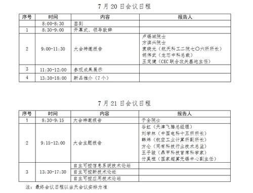 日程